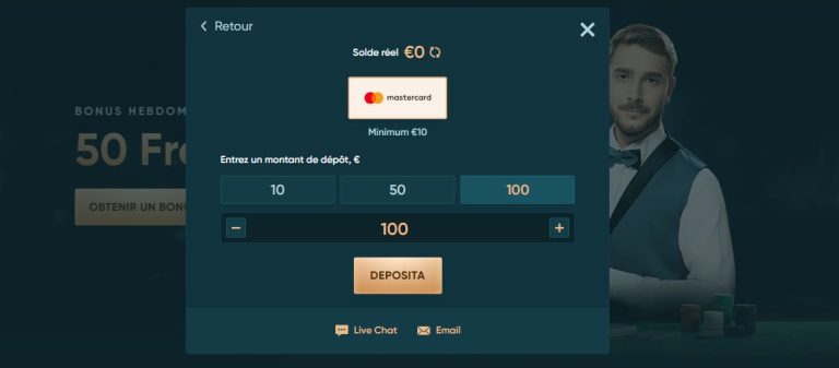 Legend Play Casino dépôt