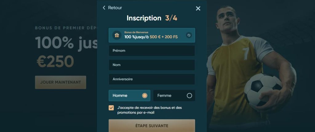 Legend Play Casino souscription