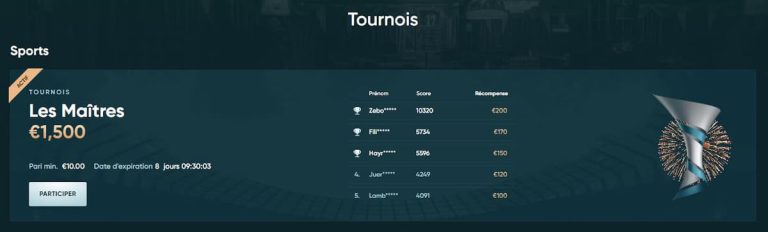 Legend Play Casino tournois